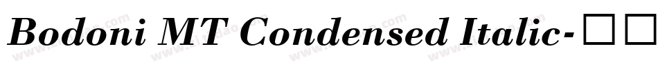 Bodoni MT Condensed Italic字体转换